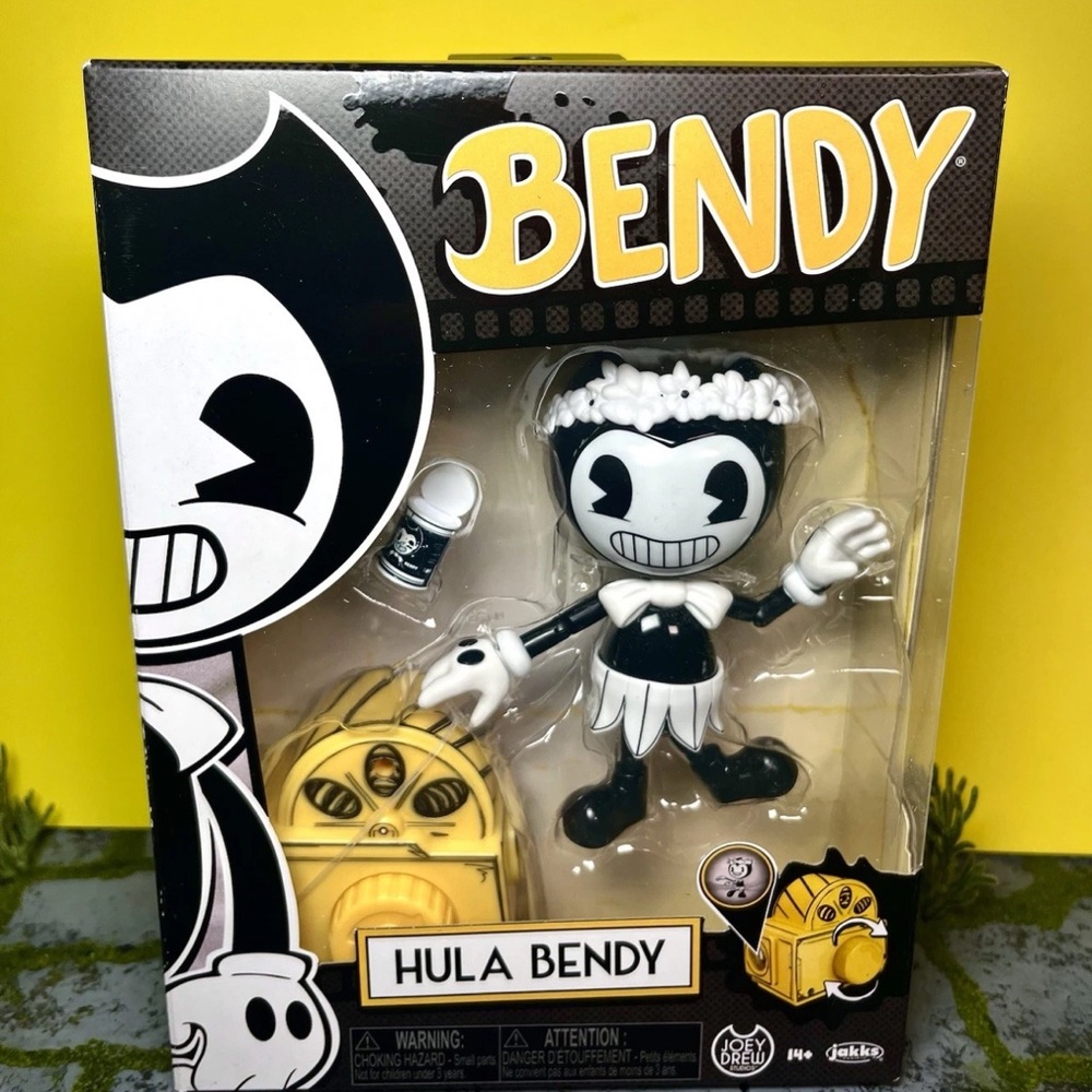 2025 JAKKS Pacific Bendy & The Ink Machine- HULA BENDY (w Bacon Soup, Projector)